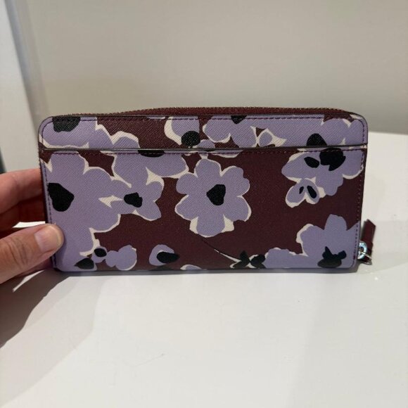 Kate Spade Margaux Continental Wallet – Burgundy Floral - Picture 2 of 3